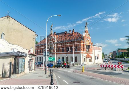 Jaroslaw, Poland - June 12, 2020: View In City Center Of Jaroslaw.