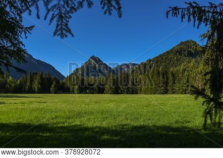 Chiemgau Mountains In Southern Bavaria On A Sunny Morning