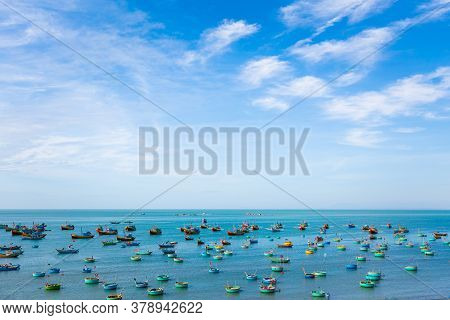 Vietnam Corracles On The Mui Ne Beach