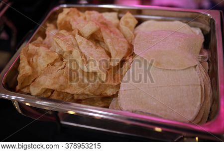 Appam, Palappam,Kallappam,vella appam,parotta,Roti or Chapati a popular traditional Kerala breakfast