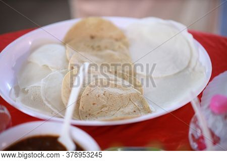 Appam, Palappam,Kallappam,vella appam,parotta,Roti or Chapati a popular traditional Kerala breakfast
