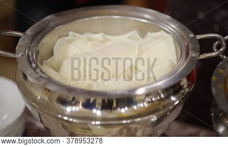 Appam, Palappam,Kallappam,vella appam,parotta,Roti or Chapati a popular traditional Kerala breakfast