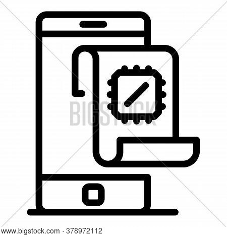 Smartphone Operating System Icon. Outline Smartphone Operating System Vector Icon For Web Design Iso