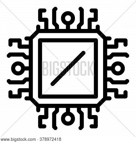 Operating System Modern Processor Icon. Outline Operating System Modern Processor Vector Icon For We