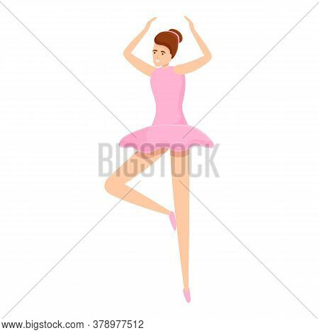 Ballerina Dancer Icon. Cartoon Of Ballerina Dancer Vector Icon For Web Design Isolated On White Back