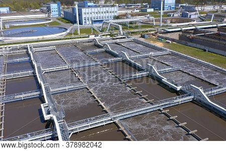 Pumping Station And Drinking Water Supply. Industrial And Urban Water Treatment For A Big City.