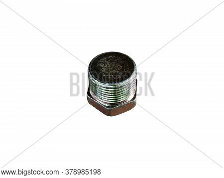 Car Oil Sump On An Isolated White Background. New Spare Parts.