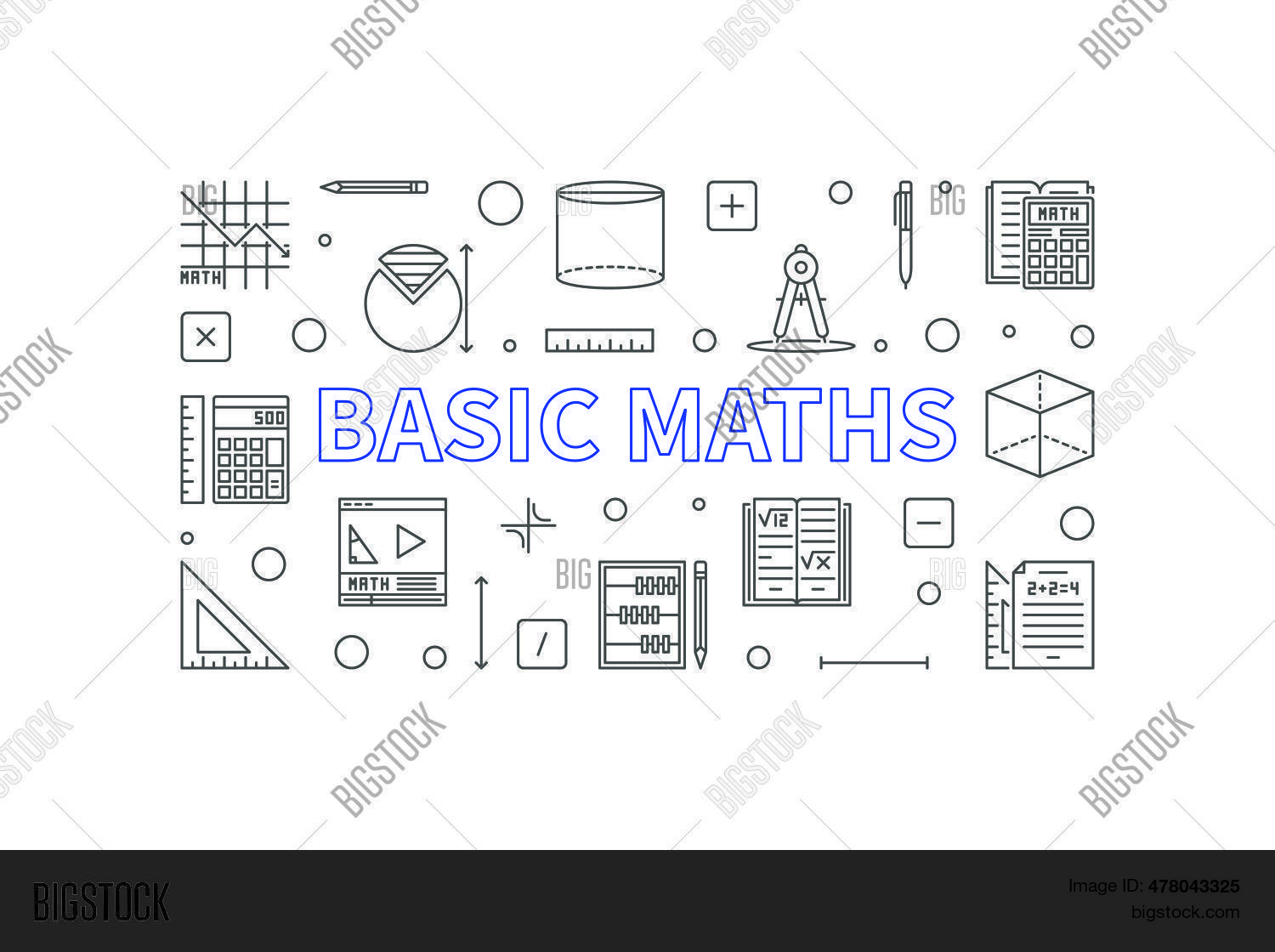 Math Design Drawing Basic Basic Maths Concept Vector & Photo (Free Trial) | Bigstock