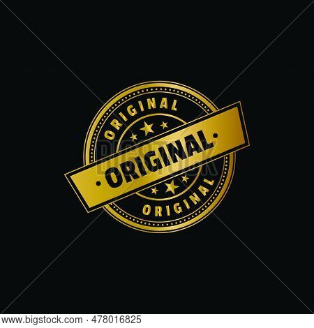 Original Golden Stamp Seal Vector Template Design For Print, Decoration, Element Design And Backgrou