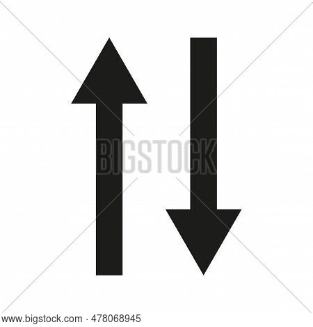 Sort Icon. Arrows Up Down. Vector Illustration. Stock Image.