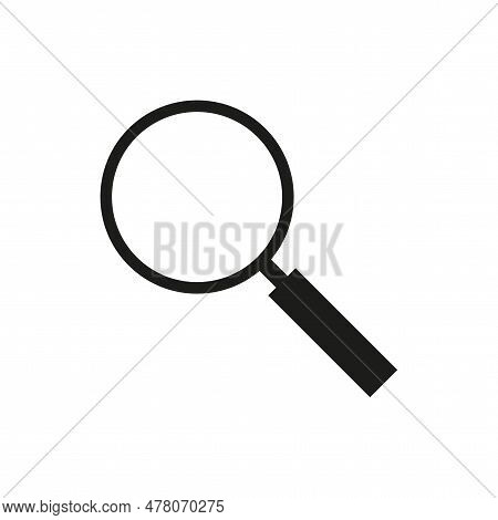 Magnify Icon. Search Icon. Vector Illustration. Stock Image.