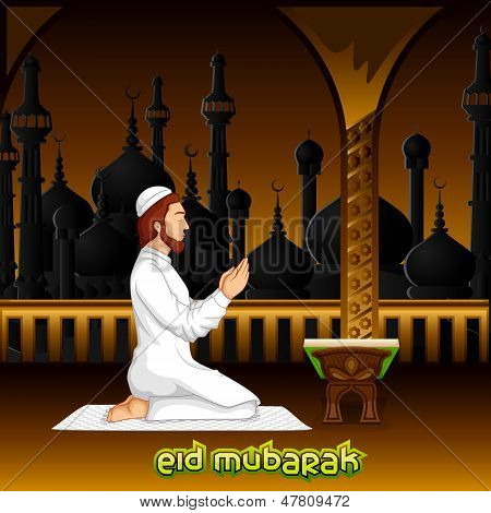 Muslimské nabízí namaaz pro Eid