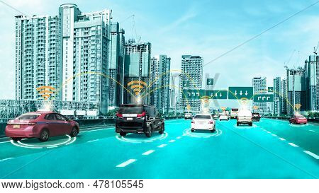 Autonomous Car Sensor System Concept For Safety Of Driverless Mode Car Control . Future Adaptive Cru