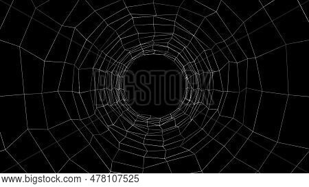 Points On An Abstract Backdrop. Particle Wave In A Vector. Network. Digital Architecture. Massive Da