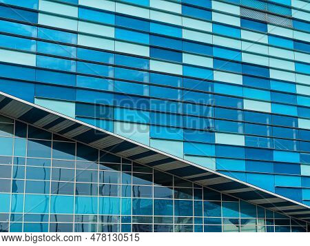 Sirius, Russia - August 25, 2022: Part Of The Facade Of The Iceberg Ice Palace In The Olympic Park
