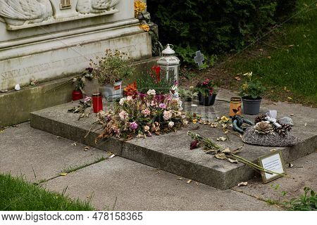 Grave Of The Austrian Composer Franz Schubert In The Central Cemetery. June 4, 2023, Austria, Vienna
