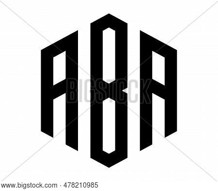 Polygon Aba Letter Logo Design Vector Template