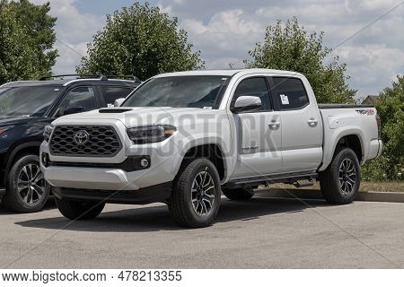 Whitestown - June 24, 2023: Toyota Tacoma Display At A Dealership. Toyota Offers The Tacoma In Sr, S