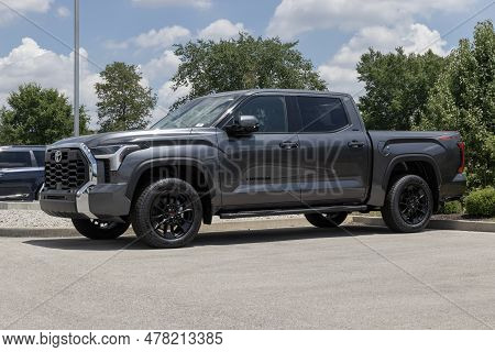 Whitestown - June 24, 2023: Toyota Tundra Display. Toyota Offers The Tundra Sr, Sr5, Limited, Platin