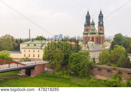 Poland, Poznan - 19 May 2019: View Of The Archcathedral Basilica Of St. Peter And St. Paul In Poznan