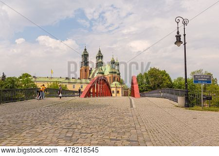 Poland, Poznan - 19 May 2019: View Of The Archcathedral Basilica Of St. Peter And St. Paul In Poznan