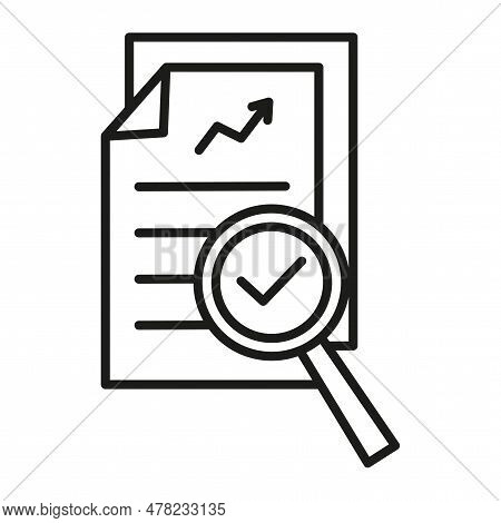 Magnifying Glass Like Audit Assess. Document And Magnifying Glass Icon.vector Illustration. Stock Im