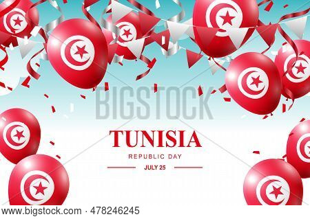 Tunisia Republic Day Background. Civic Historical. Vector Illustration.bel