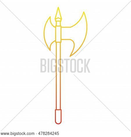 Isolated Axe Weapon Medieval Icon Vector Illustration