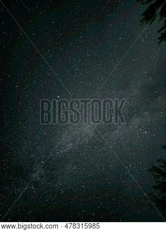 Astrophoto Taken With The Galaxy S23 Ultra. The Starry Sky And The Milky Way Galaxy Are Visible In T