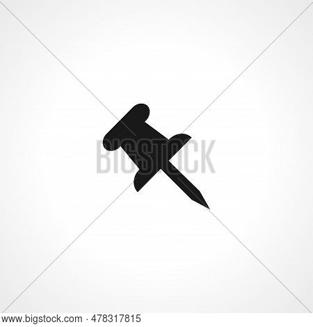 Push Pin Icon. Push Pin Isolated Simple Vector Icon