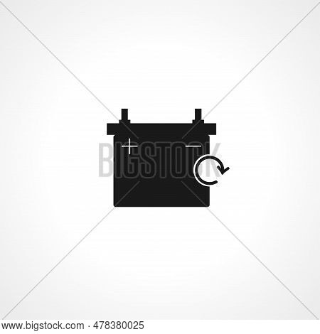 Car Battery Icon. Car Battery Simple Vector Icon. Car Battery Isolated Icon.