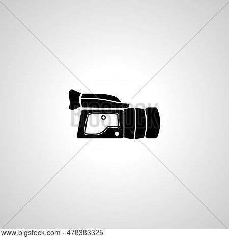 Videography Video Camera Isolated Simple Vector Icon