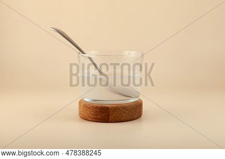 Xanthan Gum Solution In Clear Glass. Xanthan Gum Is Found In Many Foods And Is In Great Demand In Co