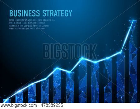 Business Strategy Growth Digital Technology. Stock Trading. Digital Graph Chart Increase. Business O