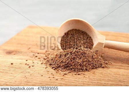 Press Cake Milk Thistle, Close-up. Selective Focus. Silybum Marianum Extract, Pomace. Strong Antioxi
