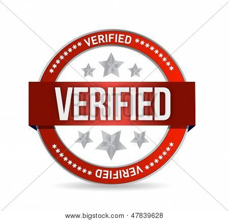 Verificerede segl stempel Illustration