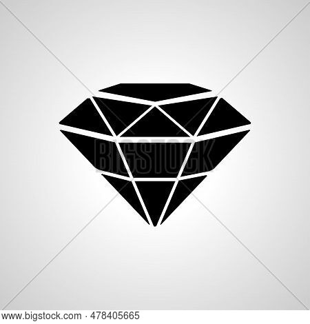 Diamond Simple Icon. Diamond Isolated Vector Icon