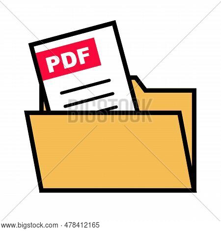 Pdf File And Folder Icons. Editable Vectors.