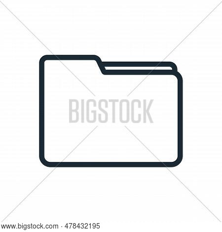 Folder Icon. Data Organization Icon. Editable Vector.