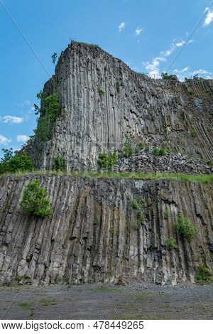 Hegyestu Geological Basalt Cliff In Kali Basin Hungary Near Koveskal
