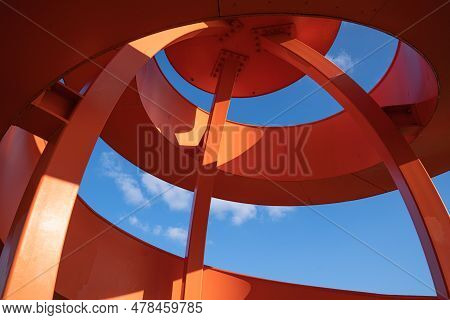 Hamm, Germany - February 28, 2023: Landmark On A Tip Close To Hamm Against Sky On February 28, 2023 