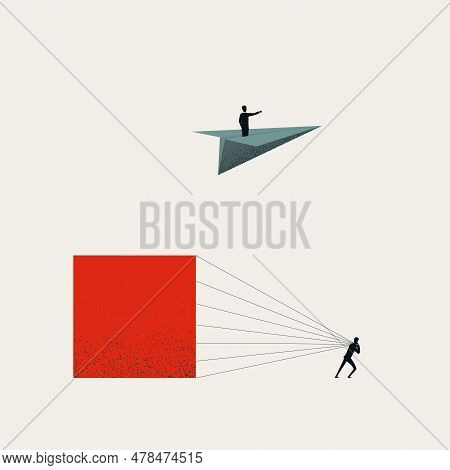 Bad Business Boss Vector Concept. Symbol Of Worker Exploit, Corporate Culture. Minimal Illustration.