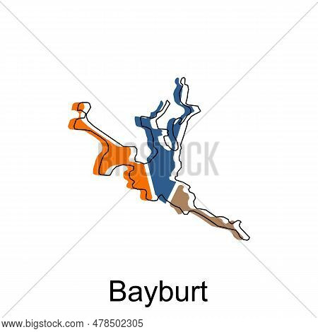 Map Of Bayburt Province Of Turkey, Illustration Vector Design Template, Suitable For Your Company, G