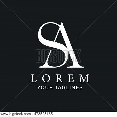 Sa Letter Logo Design With Creative Modern Typography.initial Letter Sa Logo Design Vector Template.