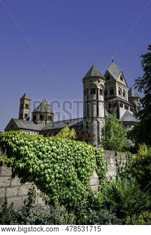 The Romanic Church Of The Maria Laach Abbey In Germany