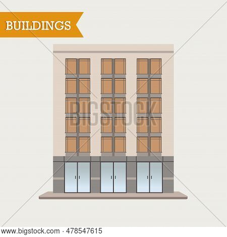 Isolated Colored Building Icon Image Vector Illustration