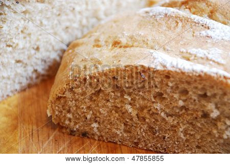 Sourdough On Wooden Chopping Board