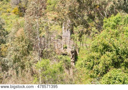Remains Of An Old Ruined Abandoned Watermill In The Nahal Amud National Natural Park In Western Gali