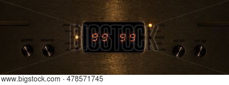 Hi-fi Stereo Vacuum Tube Preamplifier Showing Max Volume On Display