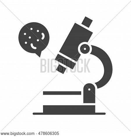 Microscope Icon Image. Suitable For Mobile Application.